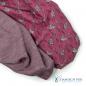 Preview: Bio Wolljersey Jacquard Gänse auf Lampone meliert