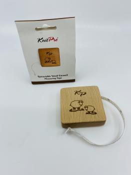 KnitPro Massband aus Holz Eckig