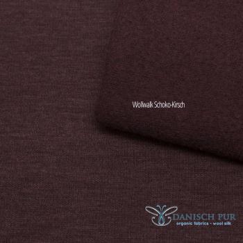 Preview: Bio Wollbündchen - Schokokirsch meliert - Rippe im Schlauch