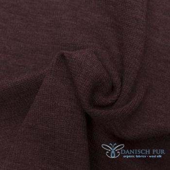 Preview: Bio Wollbündchen - Schokokirsch meliert - Rippe im Schlauch