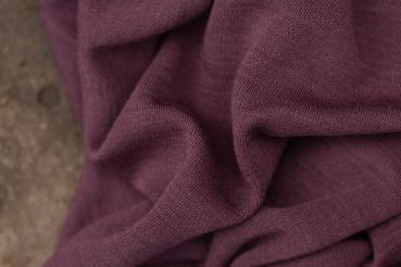 Preview: Bio Wollinterlock Wolljersey Holunder (Merino, kbt, mulesingfrei)