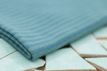 Bio Wollbündchen Azur-Mint fein