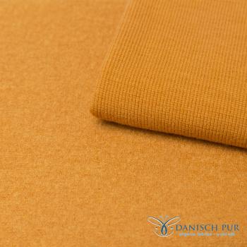 Preview: Bio Wollbündchen - Senfgelb - Rippe im Schlauch