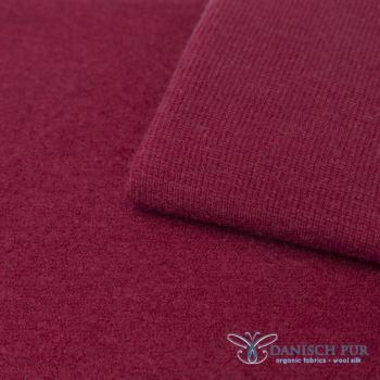 Preview: Bio Wollbündchen - Kirschrot - Rippe im Schlauch