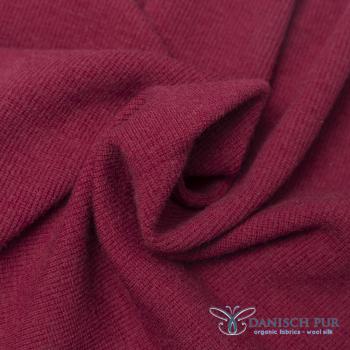 Preview: Bio Wollbündchen - Kirschrot - Rippe im Schlauch