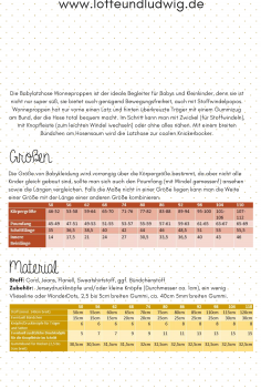 Lotte & Ludwig Papierschnittmuster Wonneproppen