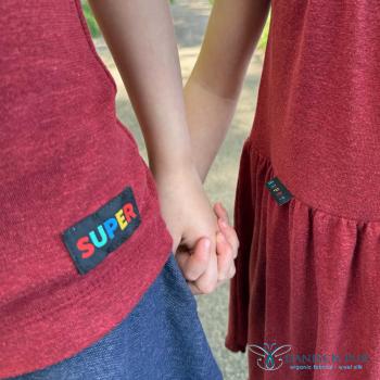 Preview: Bio Hanf Lyocell Singlejersey Karminrot