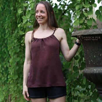 Preview: Bio reiner Hanfjersey (kba) - Schokokirsch