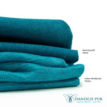 Preview: Bio reiner Hanfjersey (kba) - Türkis