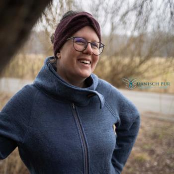 Preview: Bio Wollfleece - Wendewollfleece Lagoblau Antrazit B_Ware