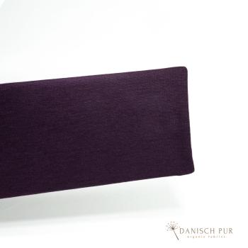 Bio Wollbündchen - Aubergine - Rippe im Schlauch