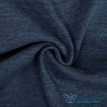 Preview: Bio Wollbündchen - Lagoblau - Rippe im Schlauch