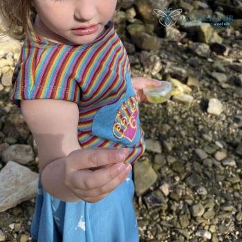 Preview: Bio Wollbündchen - Regenbogen - Rippe im Schlauch - v2