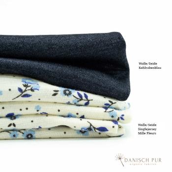Bio Wolle Seide dunkle Streublumenwiese Singlejersey