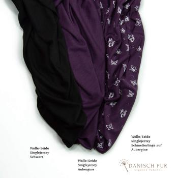 Preview: Bio Wolle Seide Singlejersey Aubergine