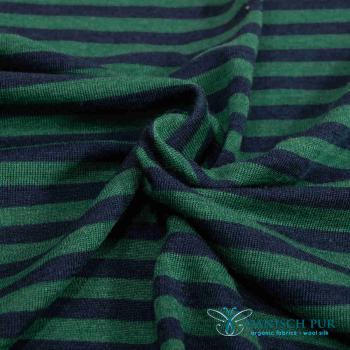 Preview: Bio Wolle/Seide - Smaragdgrün - Kohlrabenblau