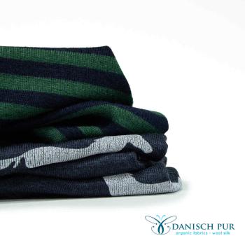 Preview: Bio Wolle/Seide - Smaragdgrün - Kohlrabenblau