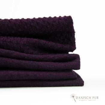 Mantelfutter/Strukturfutter Wolle (Merino, kbt, 100%) - Aubergine meliert