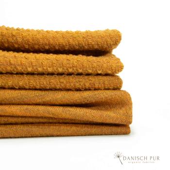 Mantelfutter/Strukturfutter Wolle (Merino, kbt, 100%) Gold meliert