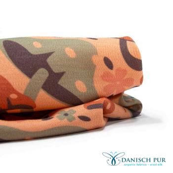 Bio Wolljersey - Pfirsich - Pilze