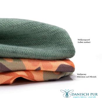 Bio Wolljersey - Pfirsich - Pilze