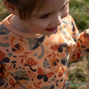 Bio Wolljersey - Pfirsich - Pilze