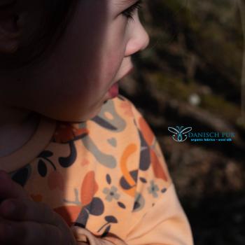 Bio Wolljersey - Pfirsich - Pilze