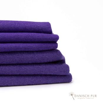 Preview: Bio Wollbündchen - Ametyst - Rippe im Schlauch