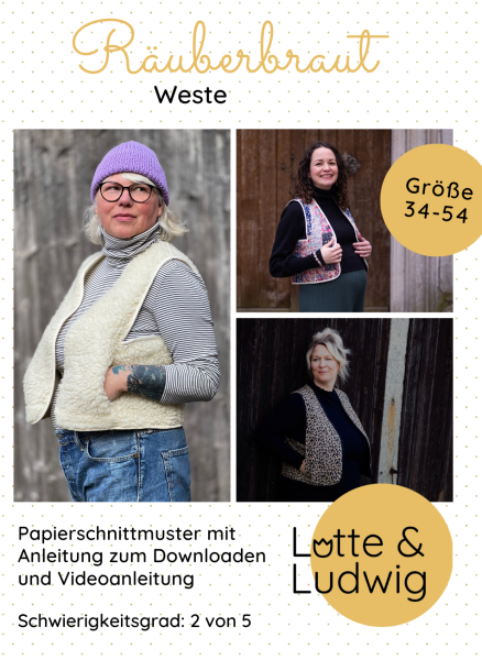 Lotte & Ludwig Papierschnittmuster - Räuberbraut