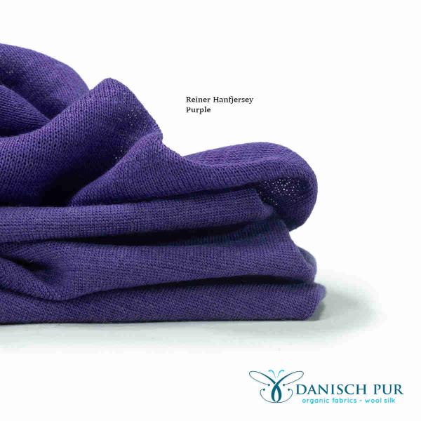 Feines Bio Wollbündchen - Purple
