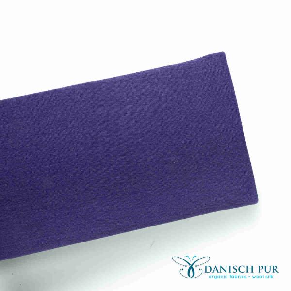 Feines Bio Wollbündchen - Purple