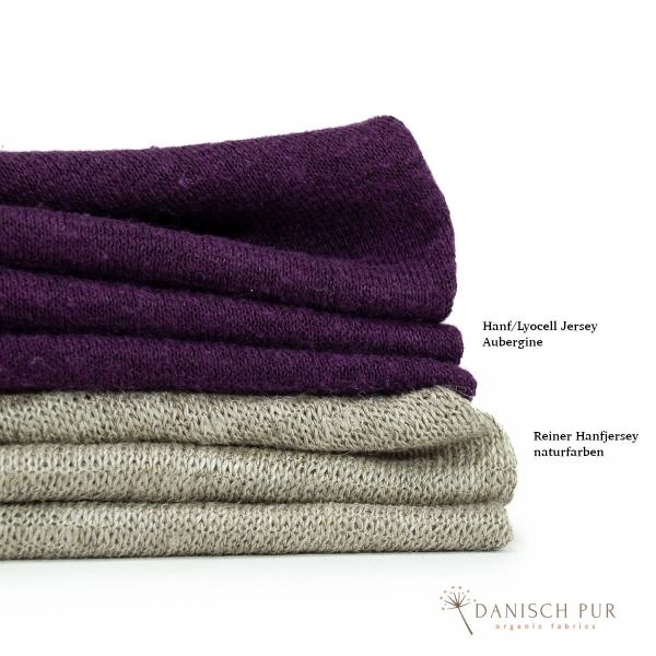 Bio Hanf Lyocell Singlejersey Aubergine