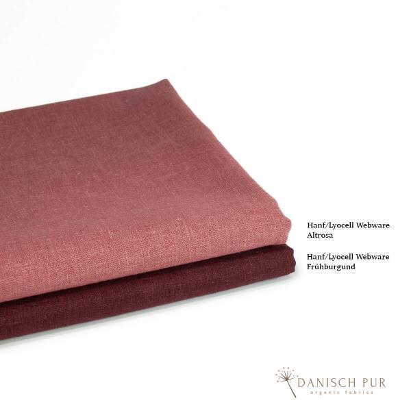 Hanf  Lyocell Webware - Frühburgund