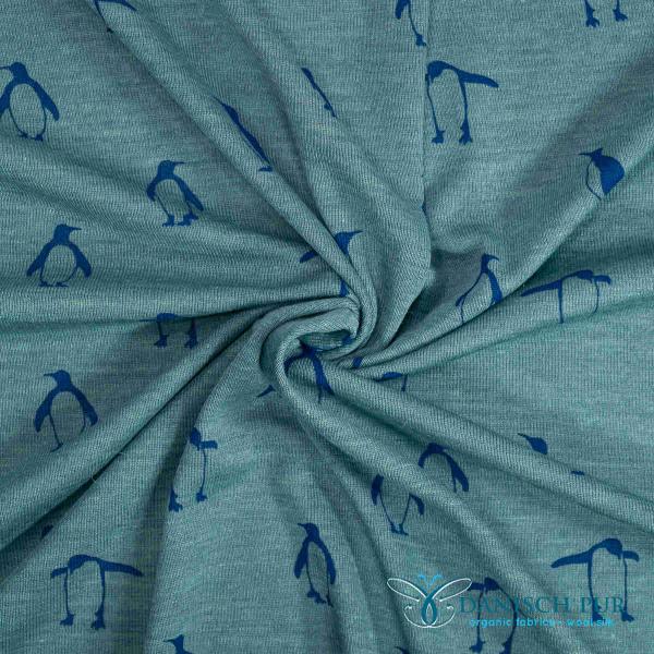 Bio Wolle Seide Pinguine auf Arctic Night