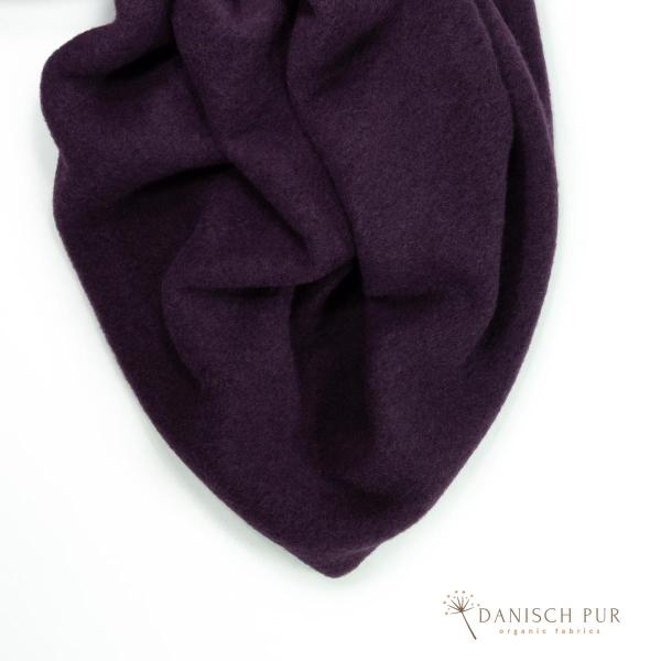 Bio WollWendefleece - Aubergine