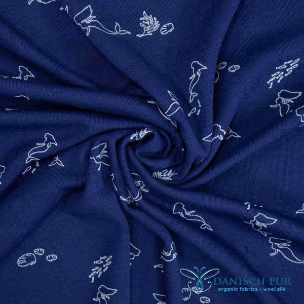 Bio Wolljersey - Indigo Meerjungfrauen