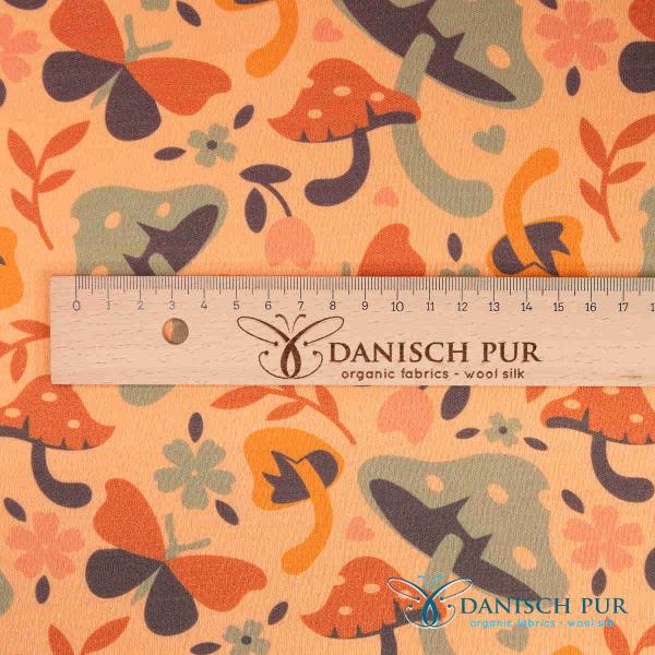 Bio Wolljersey - Pfirsich - Pilze