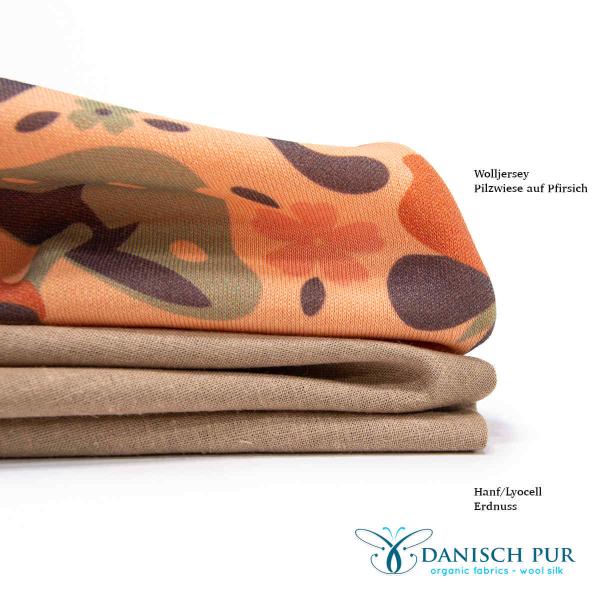 Bio Wolljersey - Pfirsich - Pilze