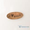 Korkpatch/Korklabel "mit Liebe gemacht"